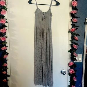 Blue with purple flowers, dress, women’s XS